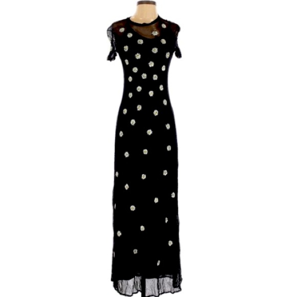 ⭐️SOLD⭐️Vivienne Tam Vintage Mesh Floral Maxi Dress - Picture 12 of 12